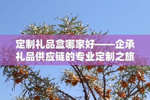 定制礼品盒哪家好——企承礼品供应链的专业定制之旅